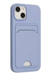 Mey İthalat®  iPhone 14 Plus Kılıf Kelvin Kartvizitli Silikon - Lila