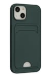 Mey İthalat®  iPhone 14 Plus Kılıf Kelvin Kartvizitli Silikon - Koyu Yeşil