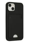 Mey İthalat®  iPhone 14 Plus Kılıf Kelvin Kartvizitli Silikon - Siyah