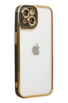 Mey İthalat®  iPhone 14 Plus Kılıf Liva Lens Silikon - Siyah
