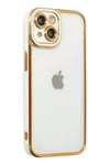 Mey İthalat®  iPhone 14 Plus Kılıf Liva Lens Silikon - Beyaz