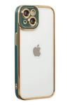 Mey İthalat®  iPhone 14 Plus Kılıf Liva Lens Silikon - Yeşil