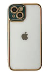 Mey İthalat®  iPhone 14 Plus Kılıf Liva Lens Silikon - Yeşil