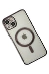 Mey İthalat®  iPhone 14 Plus Kılıf Magneticsafe Lazer Silikon - Siyah