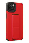 Mey İthalat®  iPhone 14 Plus Kılıf Mega Standlı Silikon - Kırmızı