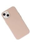 Mey İthalat®  iPhone 14 Plus Kılıf Nano içi Kadife Silikon - Pudra