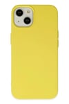 Mey İthalat®  iPhone 14 Plus Kılıf Nano içi Kadife Silikon - Sarı