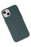 Mey İthalat®  iPhone 14 Plus Kılıf Nano içi Kadife Silikon - Koyu Yeşil