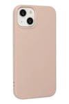 Mey İthalat®  iPhone 14 Plus Kılıf Nano içi Kadife Silikon - Pudra