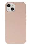 Mey İthalat®  iPhone 14 Plus Kılıf Nano içi Kadife Silikon - Pudra