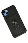 Mey İthalat®  iPhone 14 Plus Kılıf Pars Lens Yüzüklü Silikon - Siyah