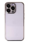 Mey İthalat®  iPhone 14 Pro Kılıf  Lensli Silikon - Gold