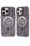 Mey İthalat®  iPhone 14 Pro Kılıf Apollo Magneticsafe Desenli Kapak - Apollo Mor - 5