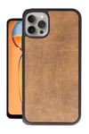 Mey İthalat®  iPhone 14 Pro Kılıf Aras Deri Kapak - Taba