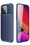 Mey İthalat®  iPhone 14 Pro Kılıf Auto Focus Karbon Kapak - Lacivert