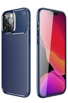 Mey İthalat®  iPhone 14 Pro Kılıf Auto Focus Karbon Kapak - Lacivert