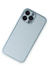 Mey İthalat®  iPhone 14 Pro Kılıf Coco Deri Silikon Kapak - Sky Blue