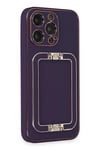 Mey İthalat®  iPhone 14 Pro Kılıf Coco Elit Kapak - Derin Mor