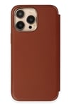 Mey İthalat®  iPhone 14 Pro Kılıf Dolpin Kapaklı - Kahverengi