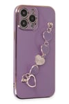Mey İthalat®  iPhone 14 Pro Kılıf Esila Silikon - Mor