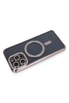 Mey İthalat®  iPhone 14 Pro Kılıf Joke Simli Magneticsafe Kılıf - Gri