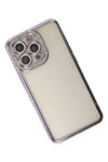 Mey İthalat®  iPhone 14 Pro Kılıf Joke Taşlı Silikon - Mor