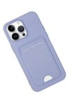 Mey İthalat®  iPhone 14 Pro Kılıf Kelvin Kartvizitli Silikon - Lila