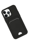 Mey İthalat®  iPhone 14 Pro Kılıf Kelvin Kartvizitli Silikon - Siyah
