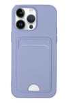 Mey İthalat®  iPhone 14 Pro Kılıf Kelvin Kartvizitli Silikon - Lila