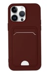 Mey İthalat®  iPhone 14 Pro Kılıf Kelvin Kartvizitli Silikon - Bordo