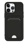 Mey İthalat®  iPhone 14 Pro Kılıf Kelvin Kartvizitli Silikon - Siyah