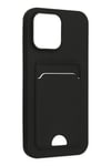 Mey İthalat®  iPhone 14 Pro Kılıf Kelvin Kartvizitli Silikon - Siyah