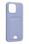 Mey İthalat®  iPhone 14 Pro Kılıf Kelvin Kartvizitli Silikon - Lila