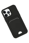 Mey İthalat®  iPhone 14 Pro Kılıf Kelvin Kartvizitli Silikon - Siyah
