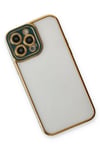 Mey İthalat®  iPhone 14 Pro Kılıf Liva Lens Silikon - Yeşil