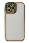 Mey İthalat®  iPhone 14 Pro Kılıf Liva Lens Silikon - Yeşil