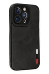 Mey İthalat®  iPhone 14 Pro Kılıf Loop Deri Silikon - Siyah