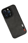 Mey İthalat®  iPhone 14 Pro Kılıf Loop Deri Silikon - Siyah