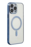 Mey İthalat®  iPhone 14 Pro Kılıf Magneticsafe Lazer Silikon - Sierra Blue