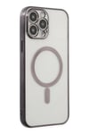 Mey İthalat®  iPhone 14 Pro Kılıf Magneticsafe Lazer Silikon - Siyah