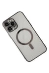 Mey İthalat®  iPhone 14 Pro Kılıf Magneticsafe Lazer Silikon - Siyah