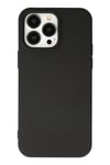 Mey İthalat®  iPhone 14 Pro Kılıf Nano içi Kadife Silikon - Siyah