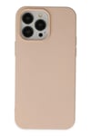 Mey İthalat®  iPhone 14 Pro Kılıf Nano içi Kadife Silikon - Pudra