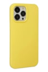 Mey İthalat®  iPhone 14 Pro Kılıf Nano içi Kadife Silikon - Sarı