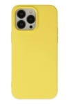 Mey İthalat®  iPhone 14 Pro Kılıf Nano içi Kadife Silikon - Sarı