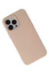 Mey İthalat®  iPhone 14 Pro Kılıf Nano içi Kadife Silikon - Pudra
