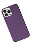 Mey İthalat®  iPhone 14 Pro Kılıf Pc Sert Şeffaf Kapak - Mor