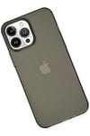 Mey İthalat®  iPhone 14 Pro Kılıf Pc Sert Şeffaf Kapak - Siyah