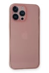 Mey İthalat®  iPhone 14 Pro Kılıf PP Ultra İnce Kapak - Pembe
