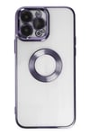 Mey İthalat®  iPhone 14 Pro Kılıf Slot Silikon - Mor